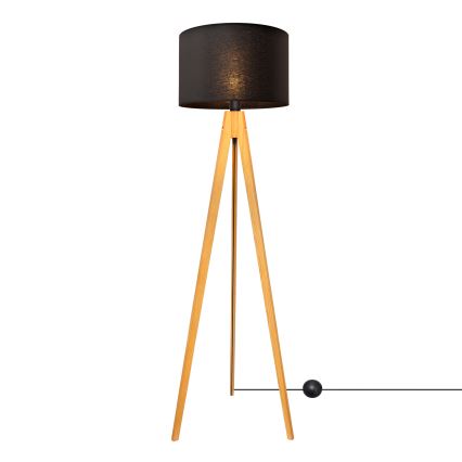 Podna lampa ALBA 1xE27/15W/230V crna/hrast