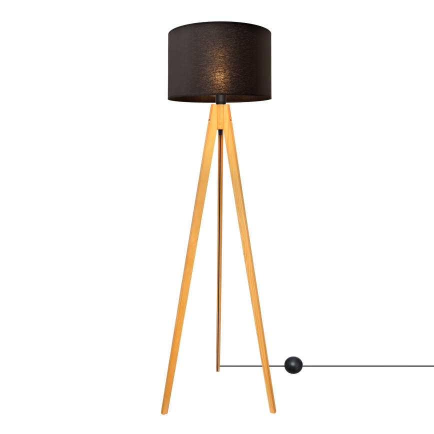 Podna lampa ALBA 1xE27/15W/230V crna/hrast