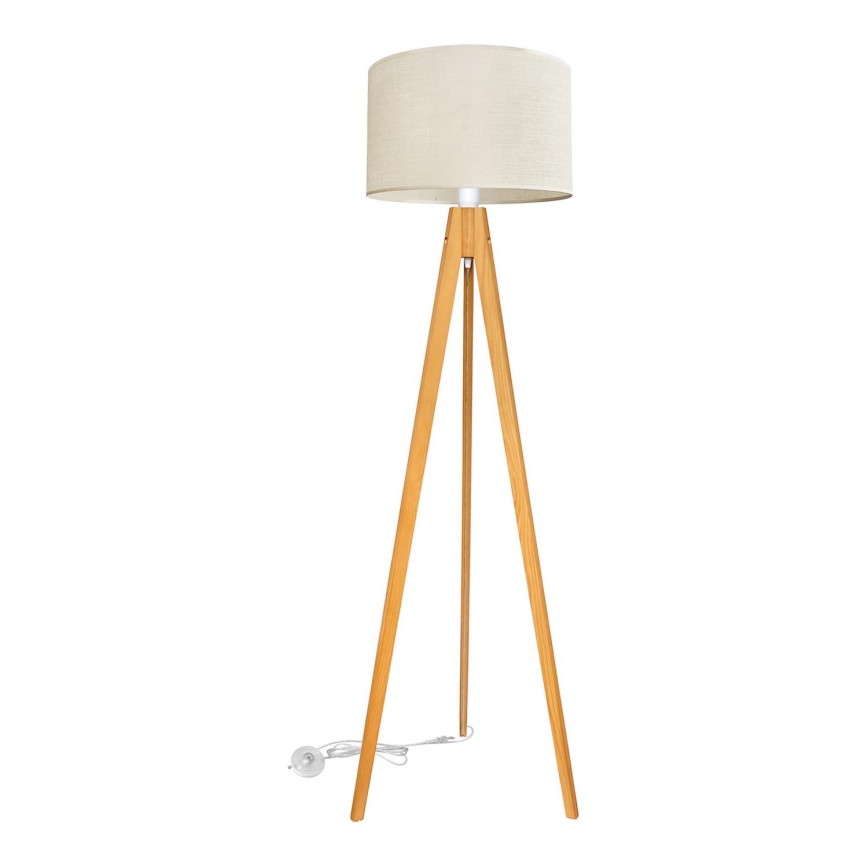 Podna lampa ALBA 1xE27/15W/230V krem/hrast