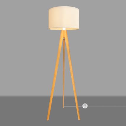 Podna lampa ALBA 1xE27/15W/230V krem/hrast