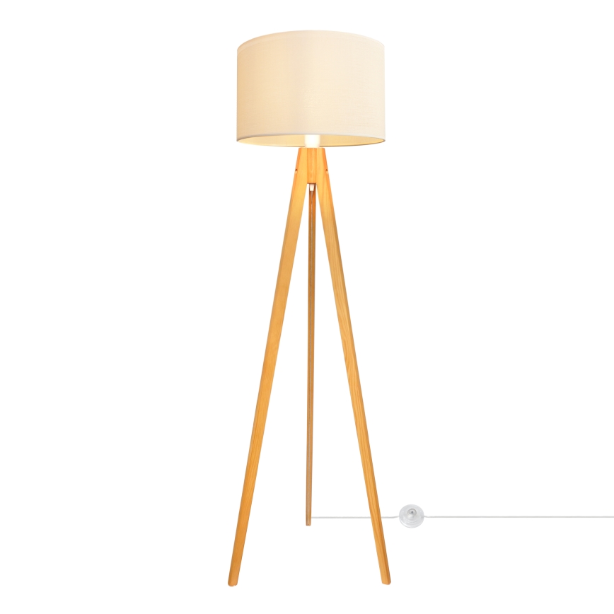 Podna lampa ALBA 1xE27/15W/230V krem/hrast
