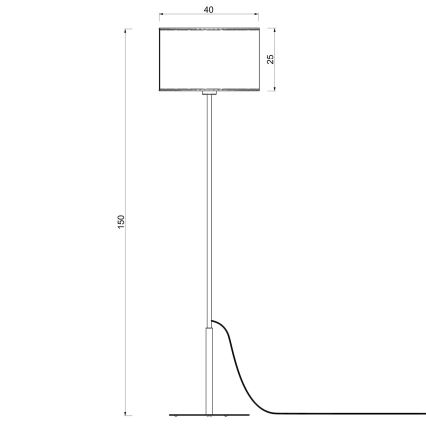 Podna lampa ARDEN 1xE27/15W/230V bež