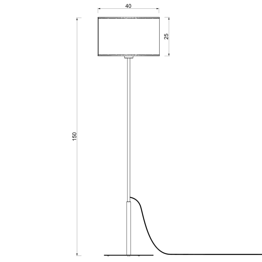 Podna lampa ARDEN 1xE27/15W/230V bež