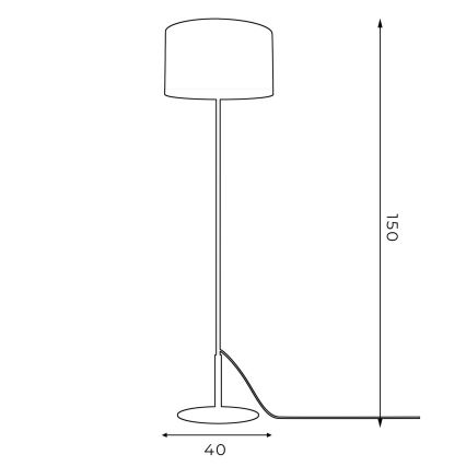 Podna lampa ARDEN 1xE27/60W/230V bijela