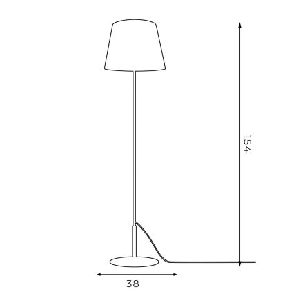 Podna lampa ARDEN 1xE27/60W/230V bijela