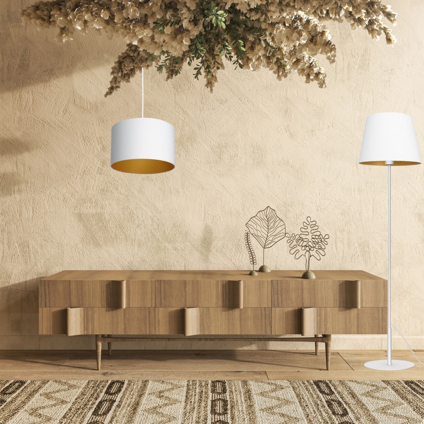 Podna lampa ARDEN 1xE27/60W/230V bijela/zlatna