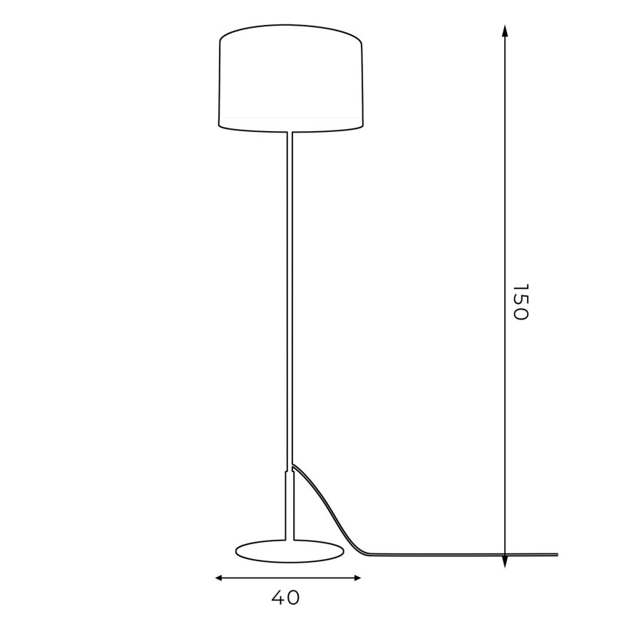 Podna lampa ARDEN 1xE27/60W/230V crna/zlatna