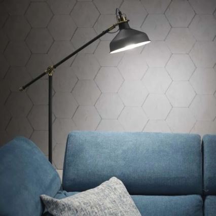 Podna lampa ARTHUR 1xE27/25W/230V siva