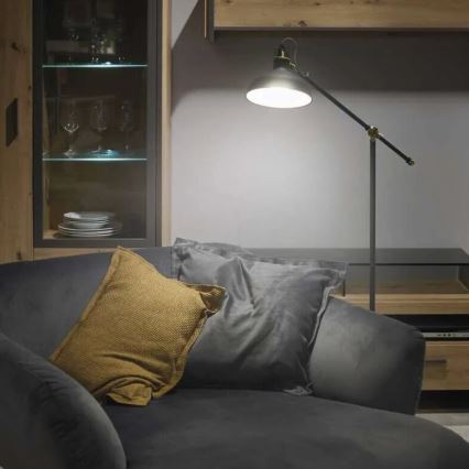 Podna lampa ARTHUR 1xE27/25W/230V siva