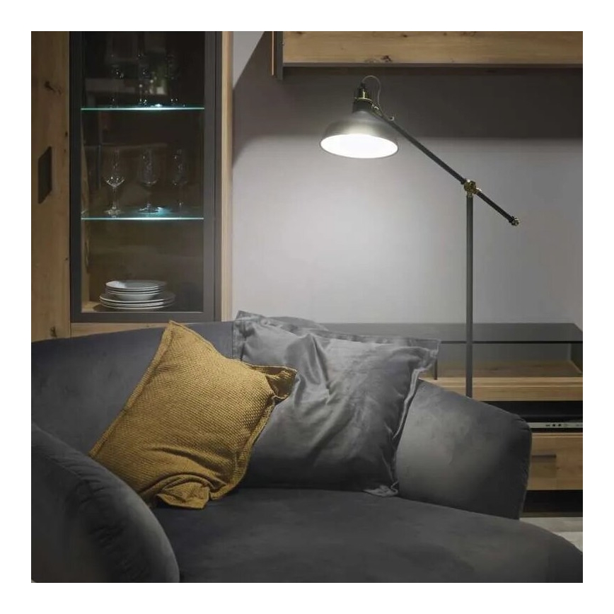 Podna lampa ARTHUR 1xE27/25W/230V siva