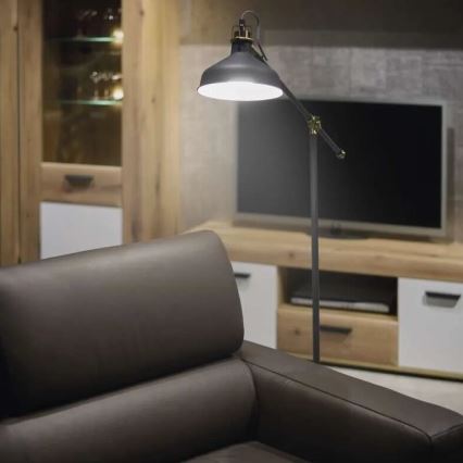 Podna lampa ARTHUR 1xE27/25W/230V siva