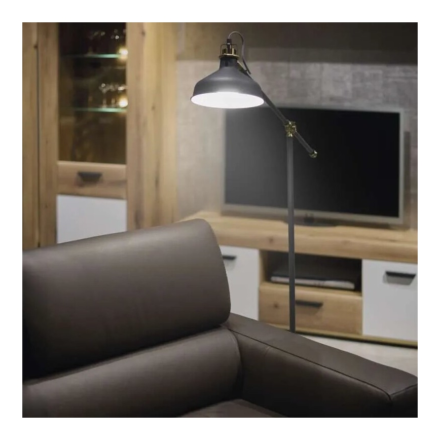 Podna lampa ARTHUR 1xE27/25W/230V siva