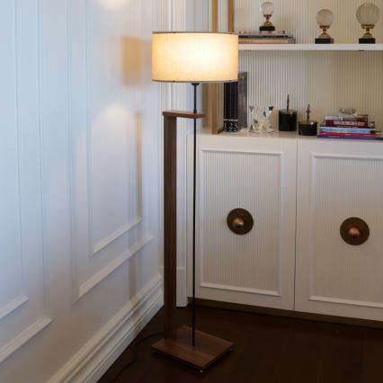 Podna lampa AYD 1xE27/40W/230V bež/smeđa