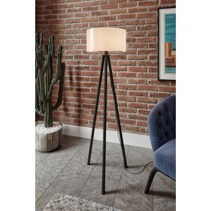 Podna lampa AYD 1xE27/40W/230V crna/bijela