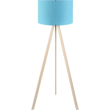 Podna lampa AYD 1xE27/40W/230V plava/biserno bijela