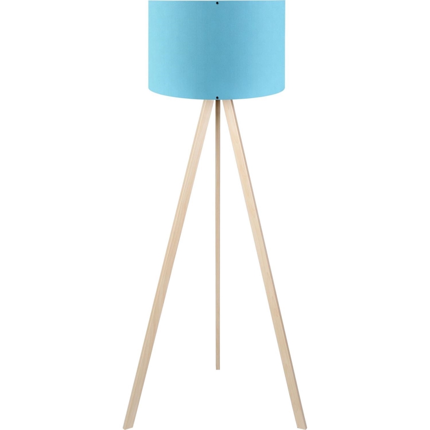 Podna lampa AYD 1xE27/40W/230V plava/biserno bijela