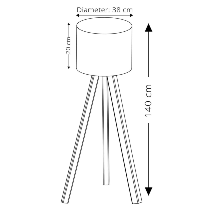 Podna lampa AYD 1xE27/40W/230V plava/smeđa