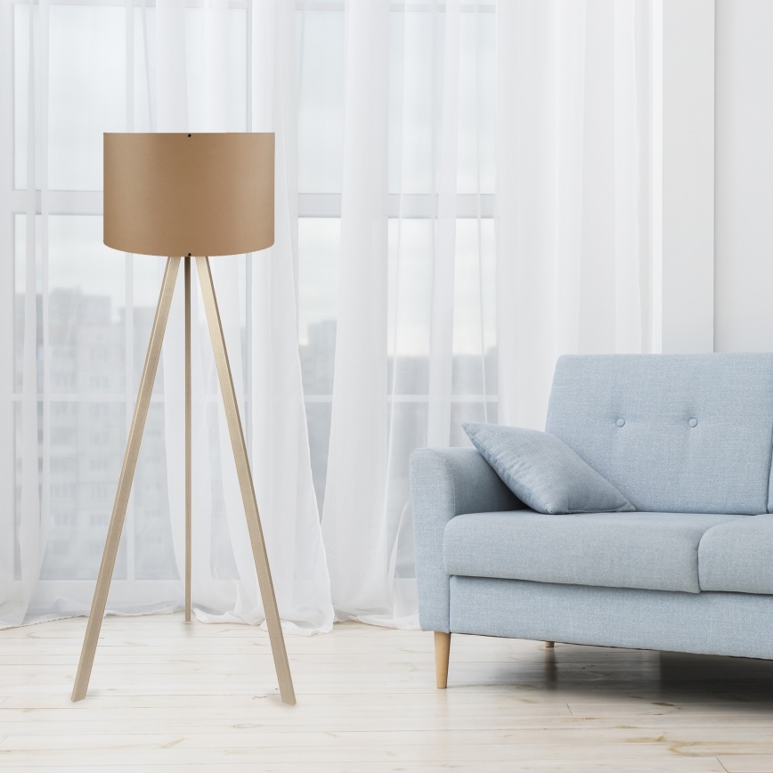 Podna lampa AYD 1xE27/40W/230V smeđa/bež