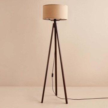 Podna lampa AYD 1xE27/40W/230V smeđa/bež