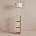 Podna lampa AYD 1xE27/40W/230V smeđa/bijela