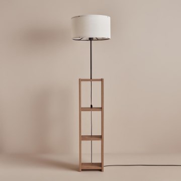 Podna lampa AYD 1xE27/40W/230V smeđa/bijela