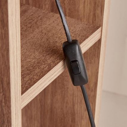Podna lampa AYD 1xE27/40W/230V smeđa/bijela