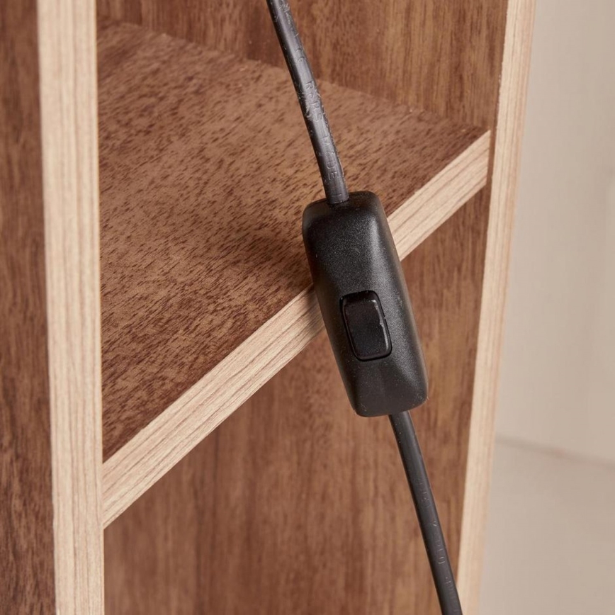 Podna lampa AYD 1xE27/40W/230V smeđa/bijela