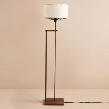 Podna lampa AYD 1xE27/40W/230V smeđa/bijela