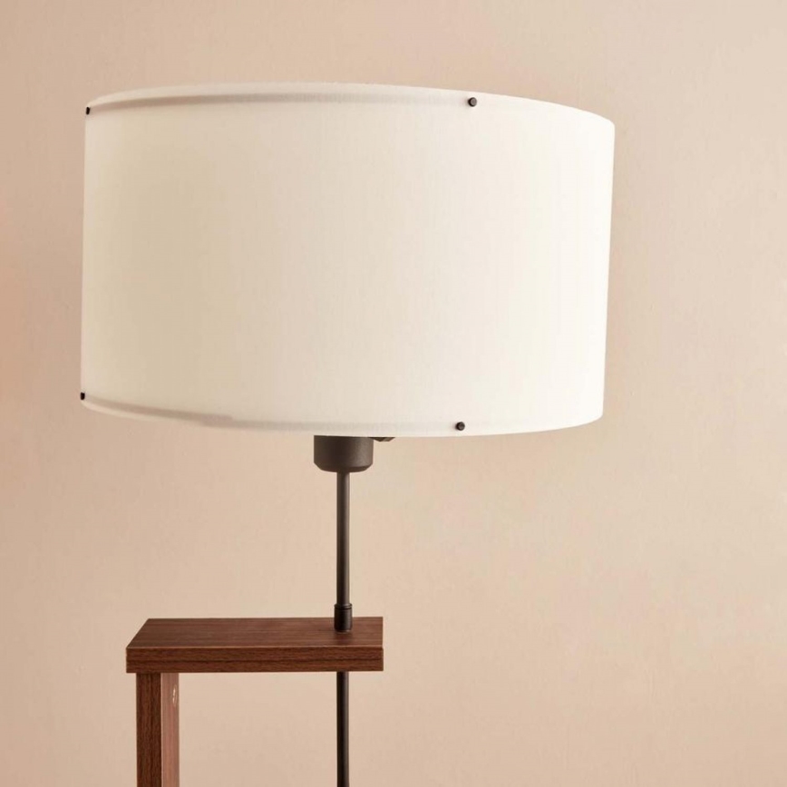 Podna lampa AYD 1xE27/40W/230V smeđa/bijela