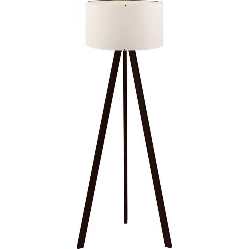 Podna lampa AYD 1xE27/40W/230V smeđa/bijela