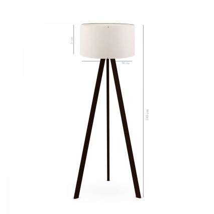 Podna lampa AYD 1xE27/40W/230V smeđa/bijela