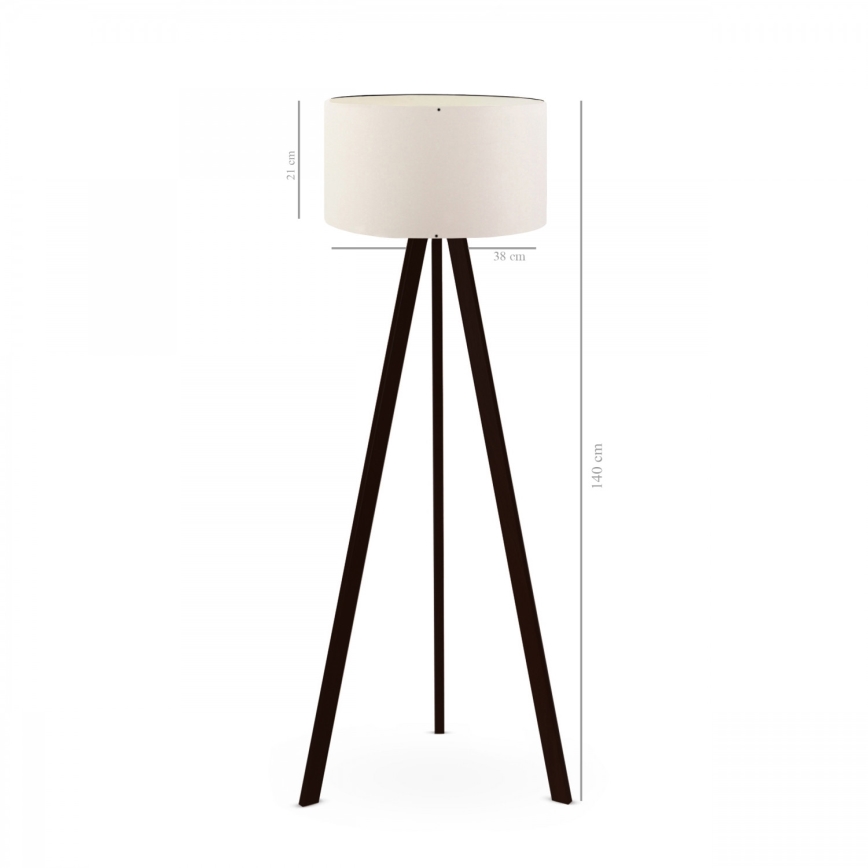 Podna lampa AYD 1xE27/40W/230V smeđa/bijela