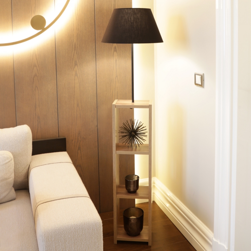 Podna lampa AYD 1xE27/40W/230V smeđa/crna