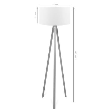 Podna lampa AYD 1xE27/40W/230V smeđa/krema
