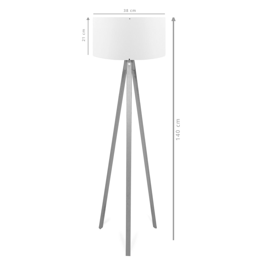 Podna lampa AYD 1xE27/40W/230V smeđa/krema