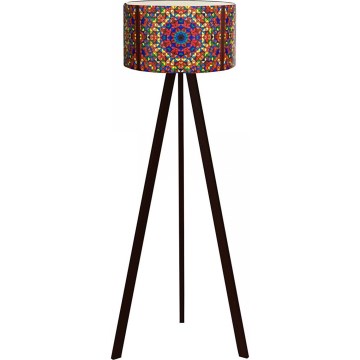 Podna lampa AYD 1xE27/40W/230V smeđa/šarena