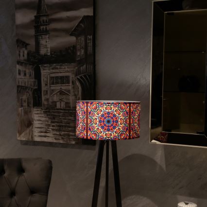 Podna lampa AYD 1xE27/40W/230V smeđa/šarena