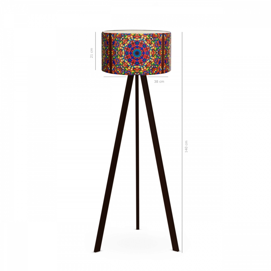 Podna lampa AYD 1xE27/40W/230V smeđa/šarena