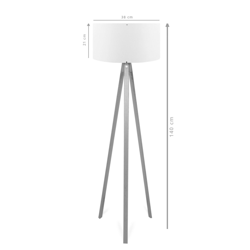 Podna lampa AYD 1xE27/40W/230V smeđa/siva