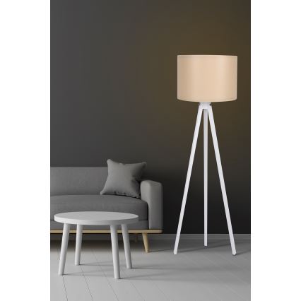 Podna lampa AYD 1xE27/60W/230V bež/bijela
