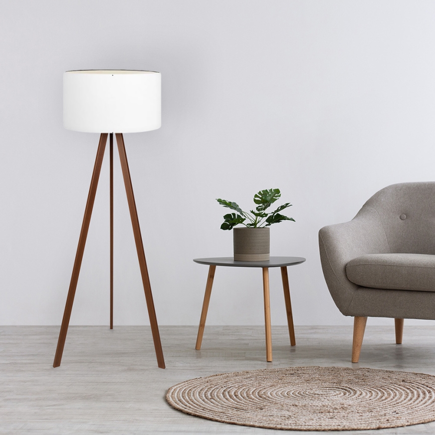 Podna lampa AYD 1xE27/60W/230V bijela/smeđa