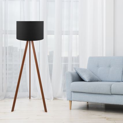 Stojeća lampa AYD 1xE27/60W/230V crna/smeđa