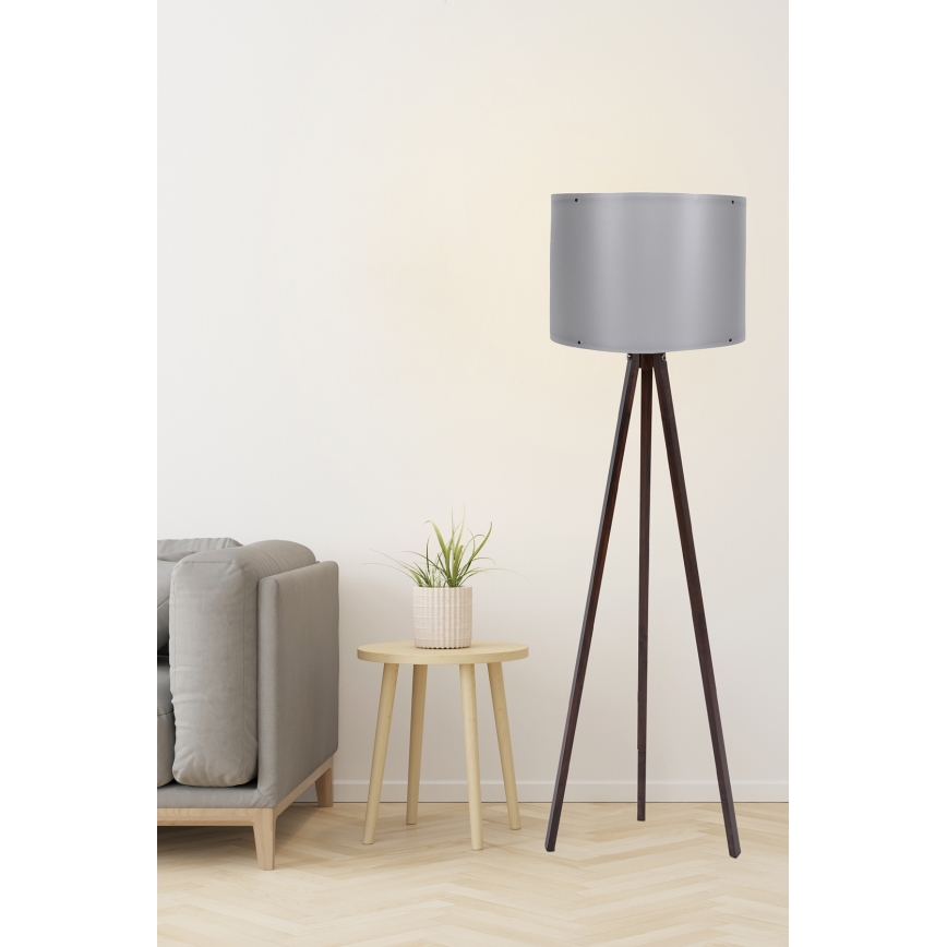 Podna lampa AYD 1xE27/60W/230V siva/smeđa