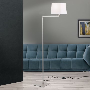 Podna lampa CARLTON 1xE27/40W/230V bijela/mat krom