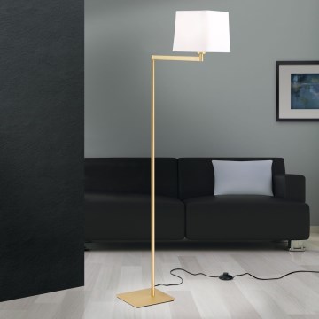 Podna lampa CARLTON 1xE27/40W/230V bijela/zlatna