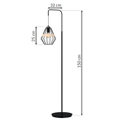 Podna lampa CLIF 1xE27/60W/230V