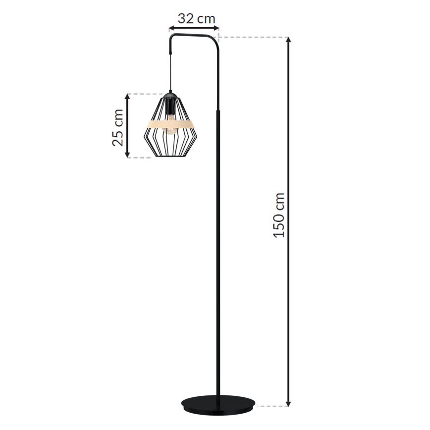 Podna lampa CLIF 1xE27/60W/230V