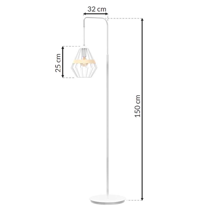 Podna lampa CLIF 1xE27/60W/230V
