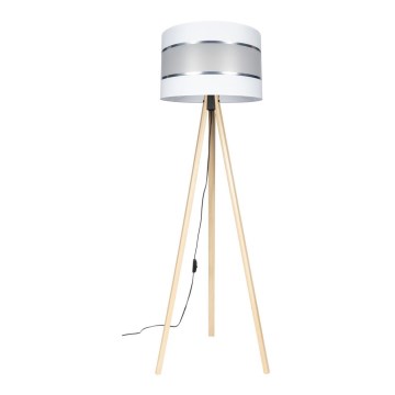 Podna lampa CORAL 1xE27/60W/230V bež/bijela/mat krom
