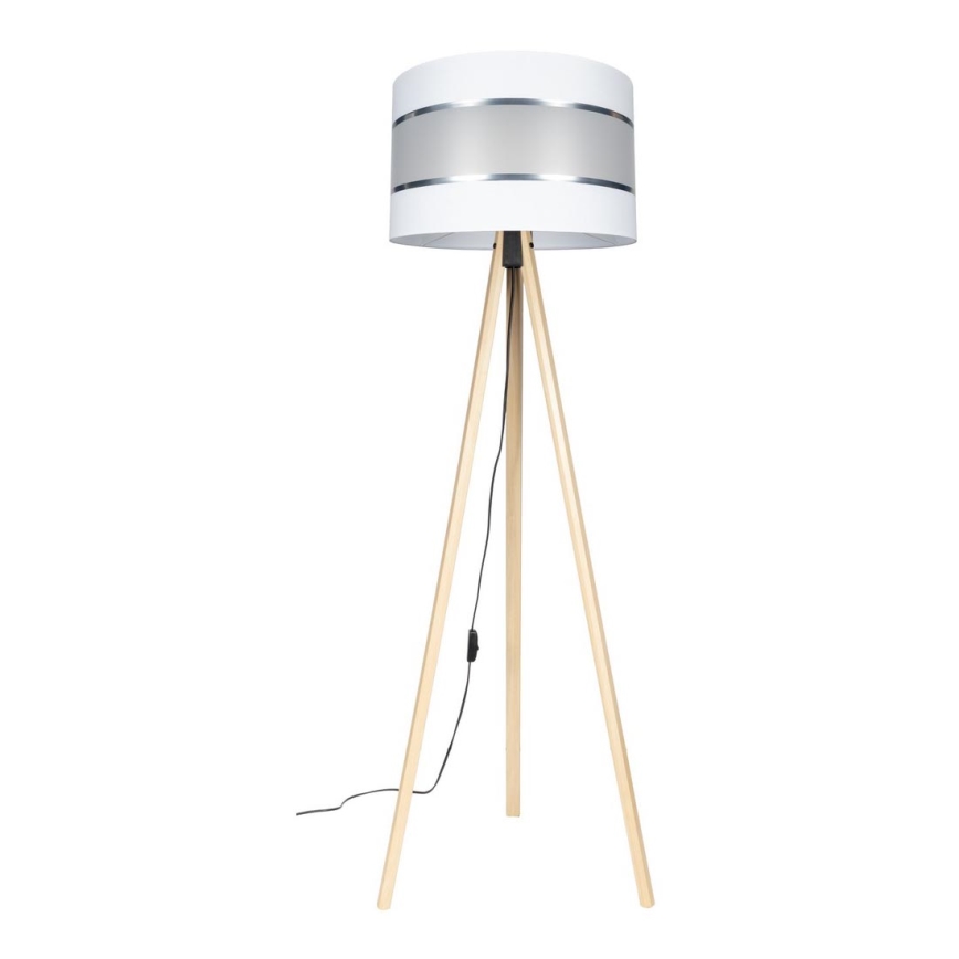 Podna lampa CORAL 1xE27/60W/230V bež/bijela/mat krom